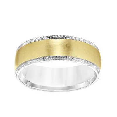 14k White Gold inside, Yellow Outside, size 10