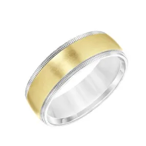 14k White Gold inside, Yellow Outside, size 10