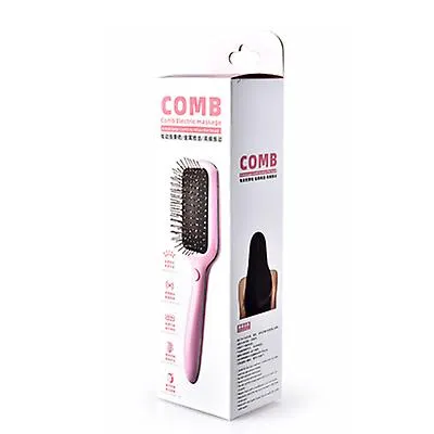 24*5*6.8cm white Metal electric massage comb head magnetic therapy air cushion comb scalp care vibration comb AZ13603