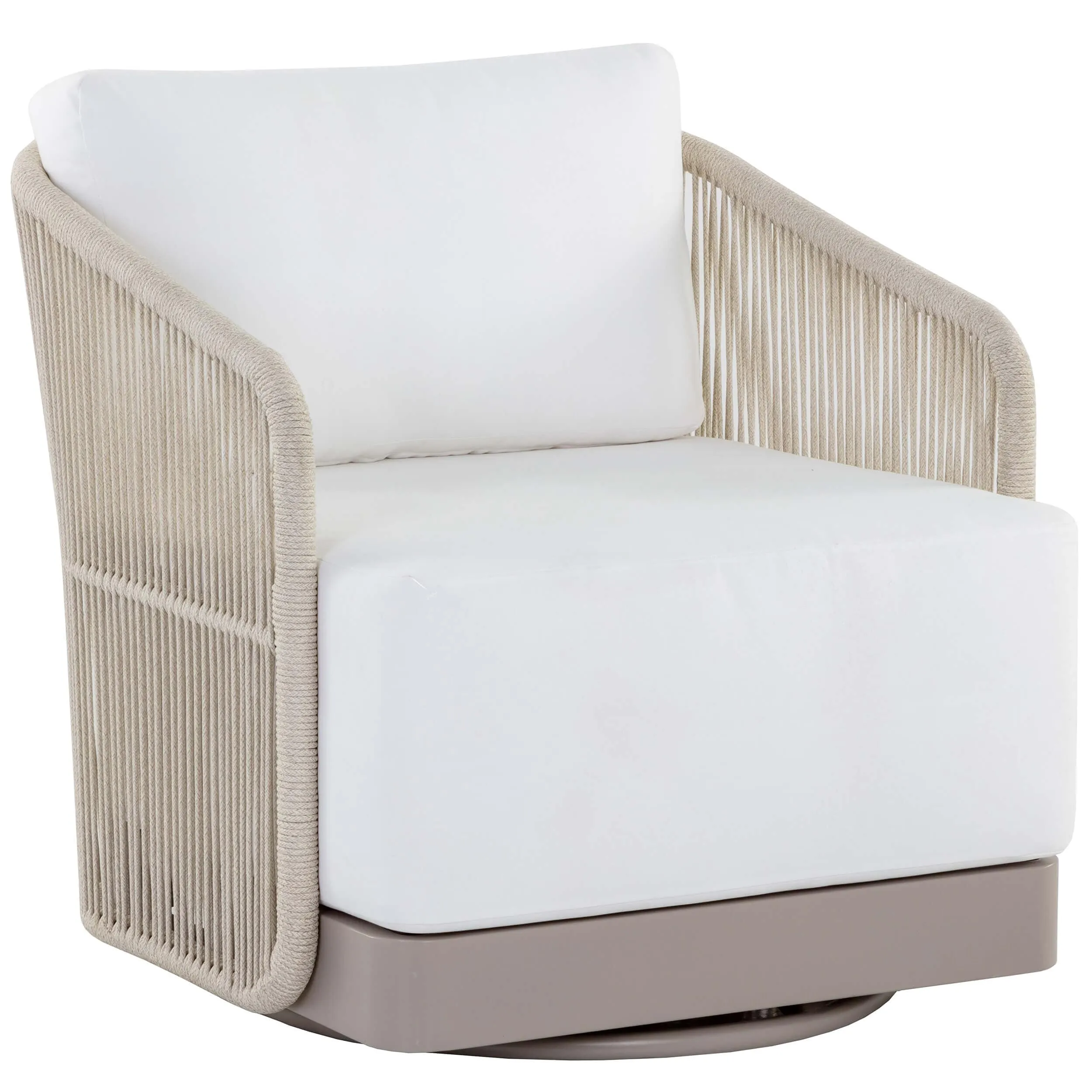 Allariz Outdoor Swivel Chair, Stinson White