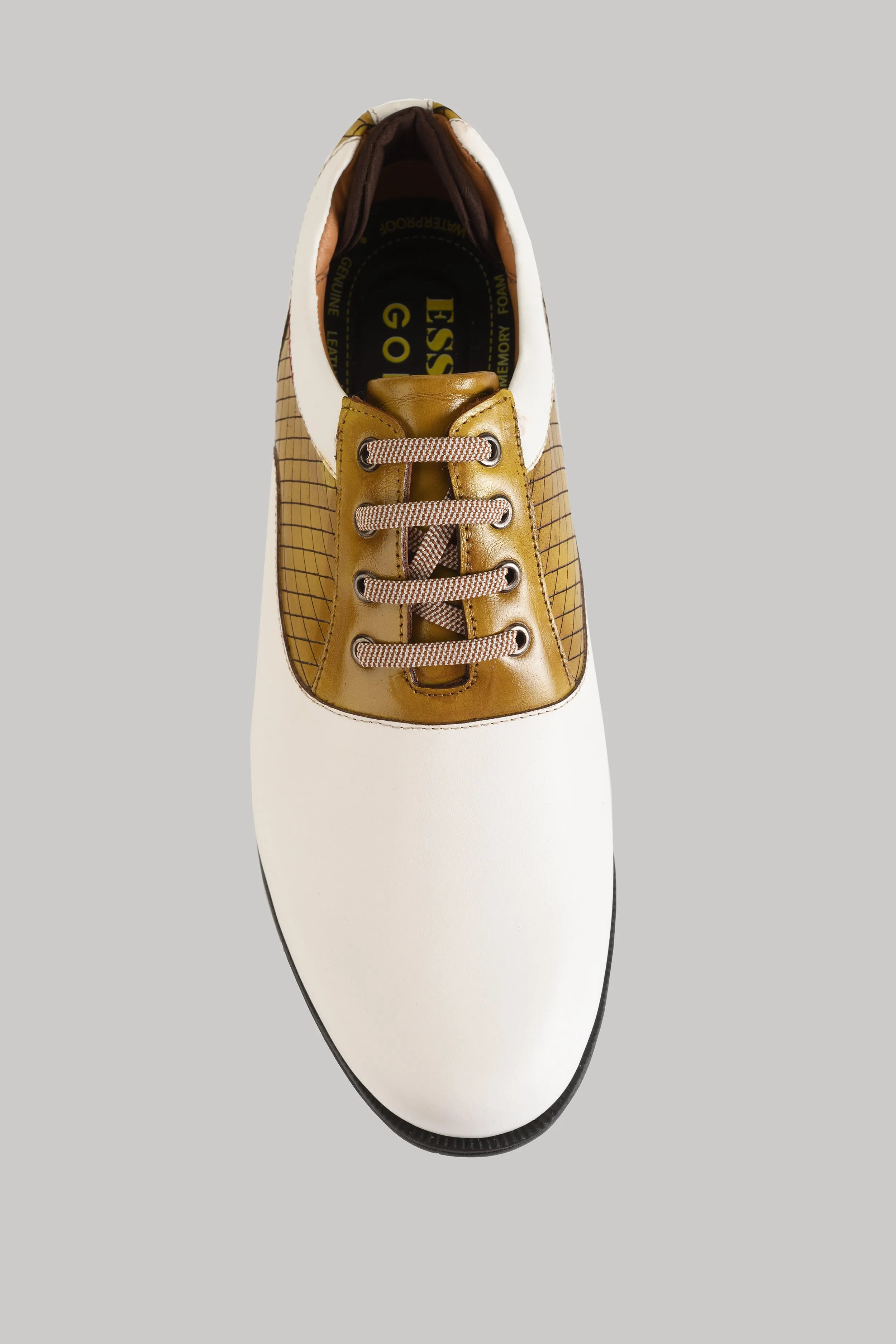 Austin Antique White-Yellow Golf Shoes