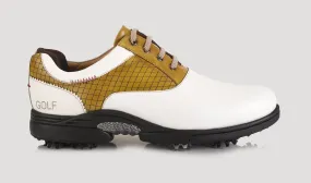 Austin Antique White-Yellow Golf Shoes