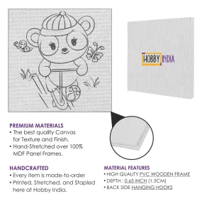 Baby Panda DIY Canvas Base for Painting