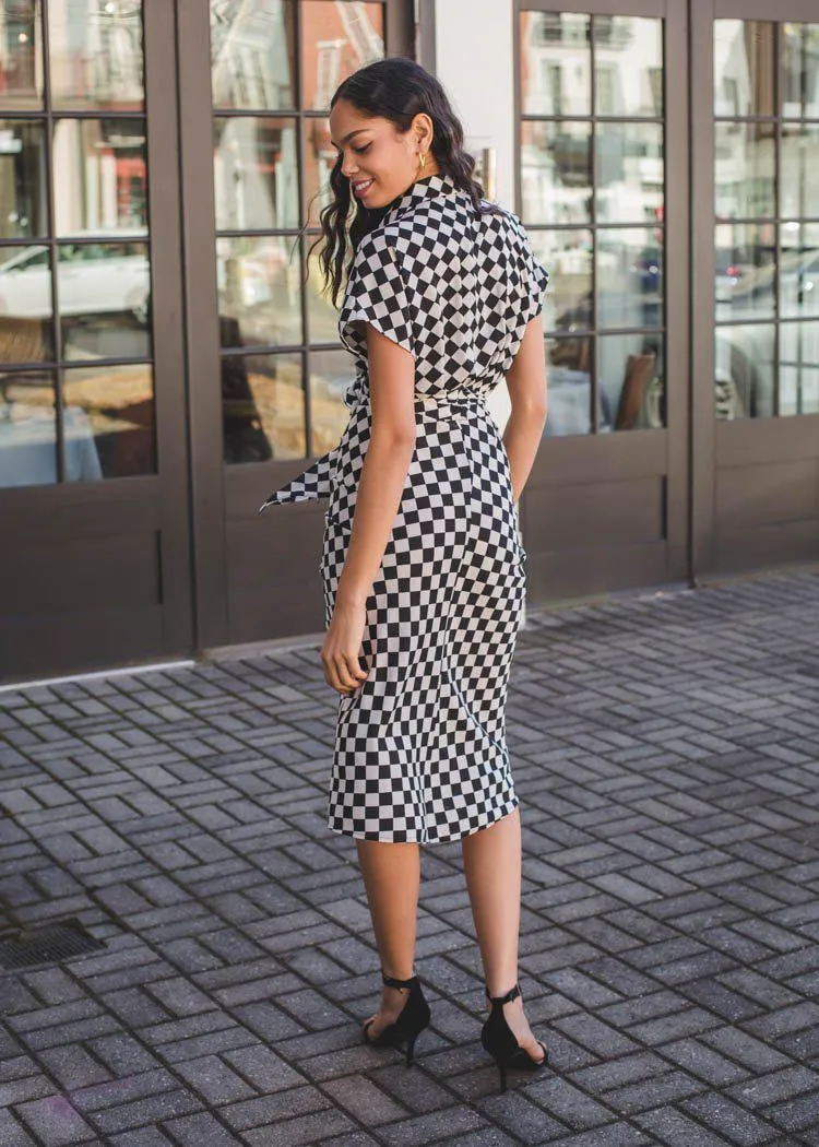 Baldhart Tie Waist Dress - Black