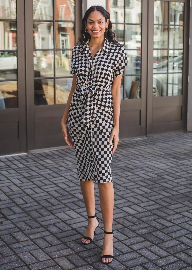 Baldhart Tie Waist Dress - Black
