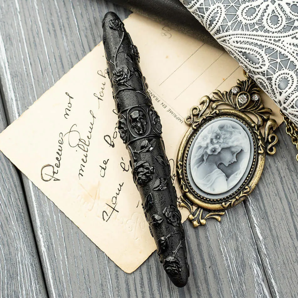 Benu Skull & Roses Fountain Pen Crow