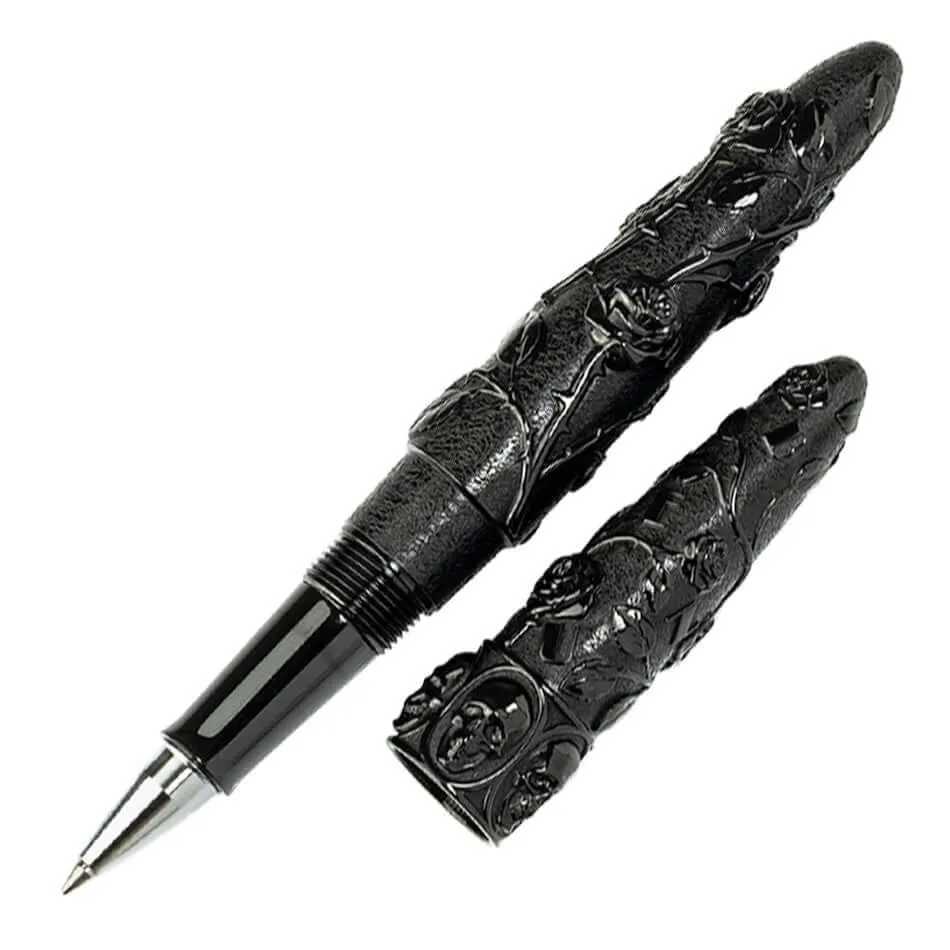 Benu Skull & Roses Rollerball Pen Crow