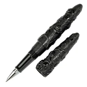 Benu Skull & Roses Rollerball Pen Crow