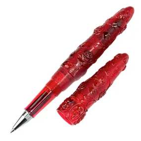 Benu Skull & Roses Rollerball Pen Red Rose