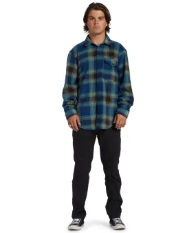 Billabong Mens Furnace Flannel Check Lumberjack Overshirt - Dark Blue