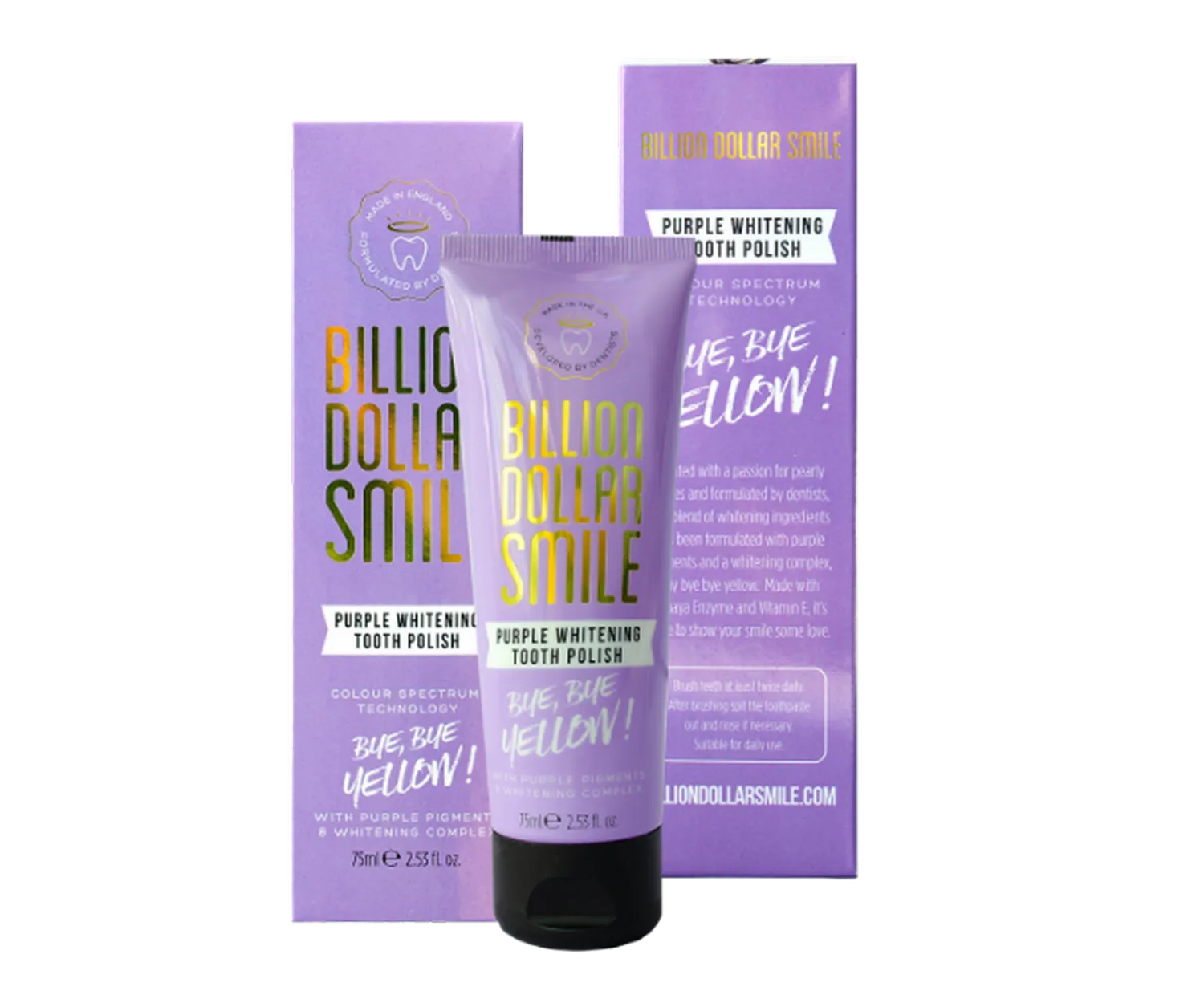 Billion Dollar Smile Purple Whitening Toothpaste 75ML