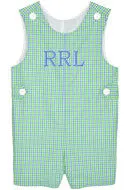 Blue/Lime Checks Boys Shortall
