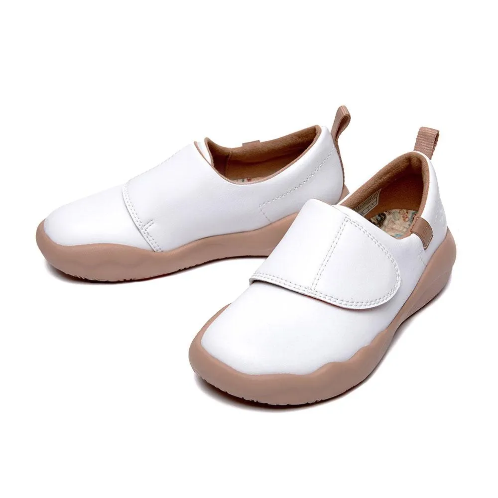 Bright White Toledo II Microfiber Leather Kids
