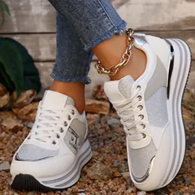 Casual Sportswear Patchwork Round Comfortable Out Door Sport Shoes(4 Colors)