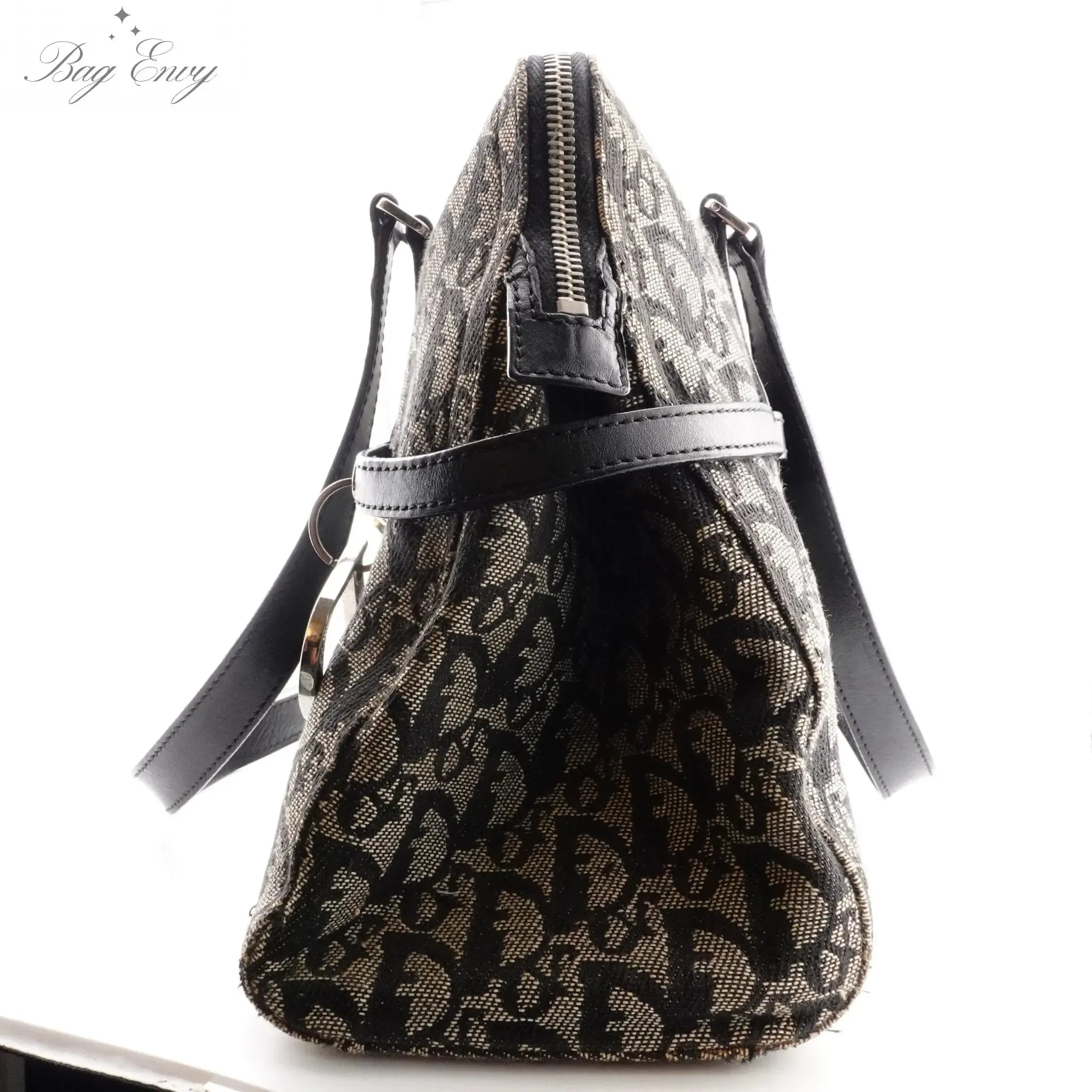 CHRISTIAN DIOR Trotter Canvas Shoulder Bag