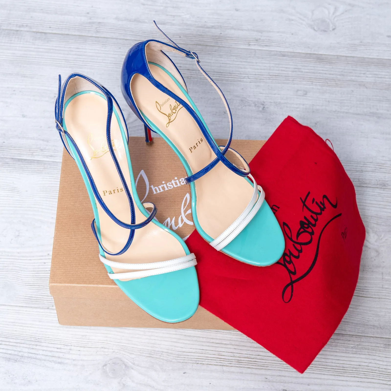Christian Louboutin Gwynitta Neptune Sandals Size 41