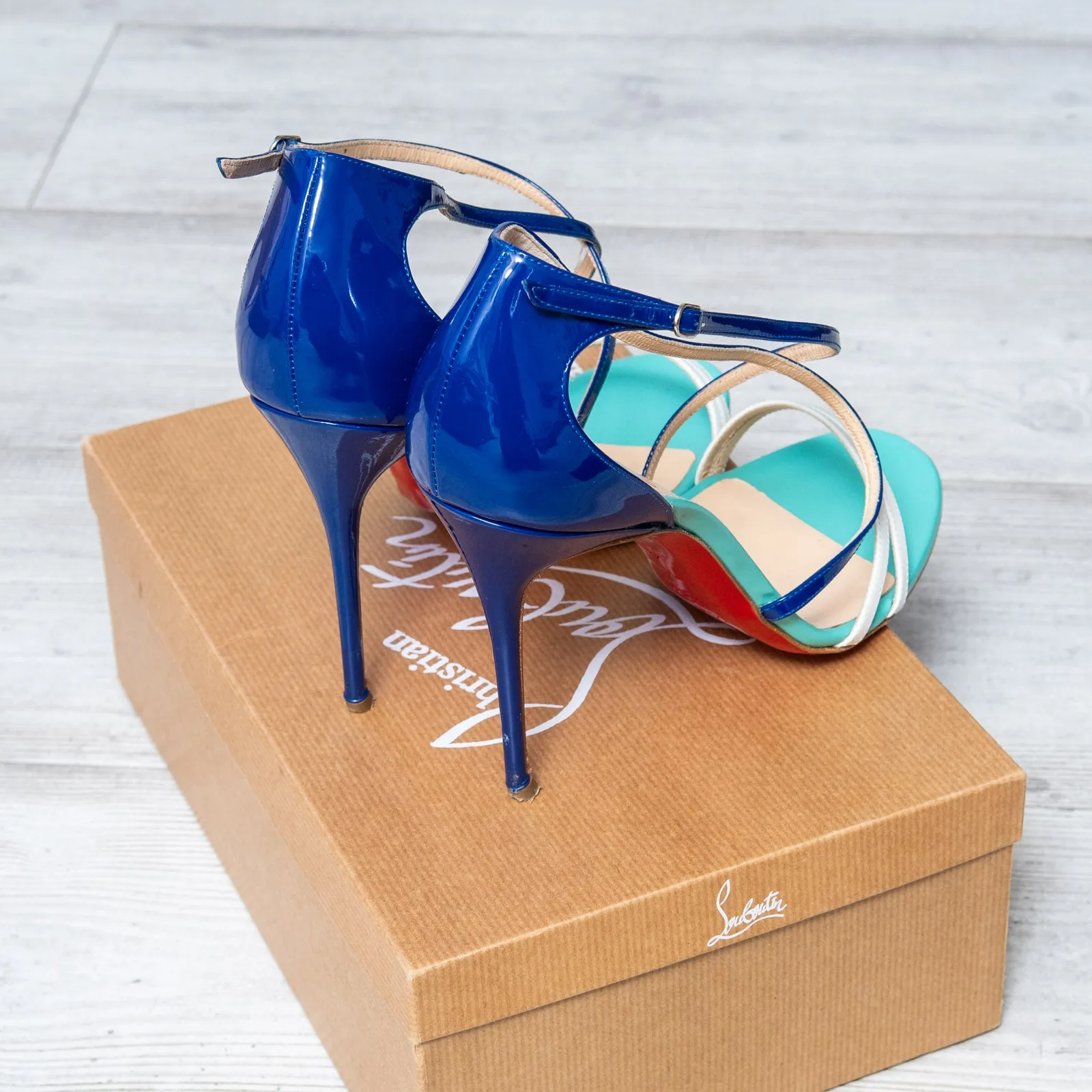 Christian Louboutin Gwynitta Neptune Sandals Size 41