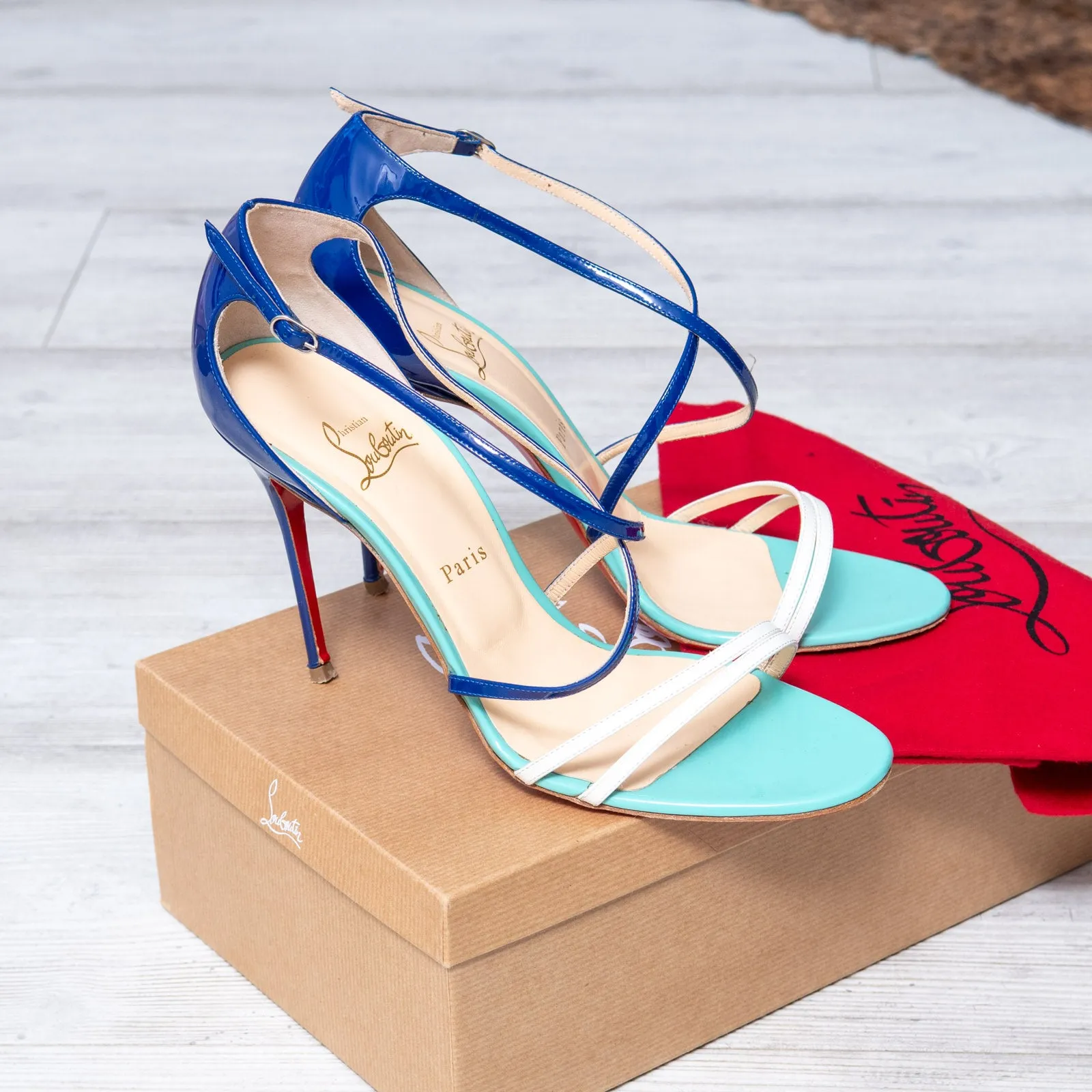 Christian Louboutin Gwynitta Neptune Sandals Size 41
