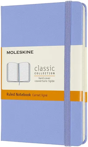 Classic Notebook, Hard Cover, Pocket, Lined, Hydrangea Blue