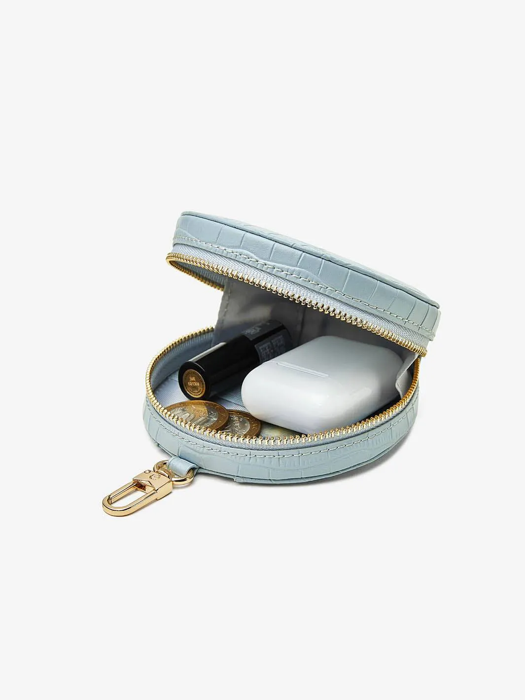 Crocodile Round Pouch