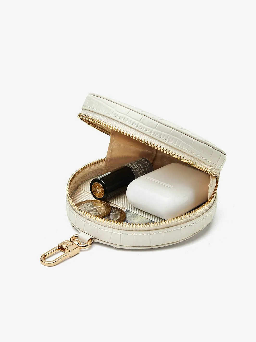 Crocodile Round Pouch