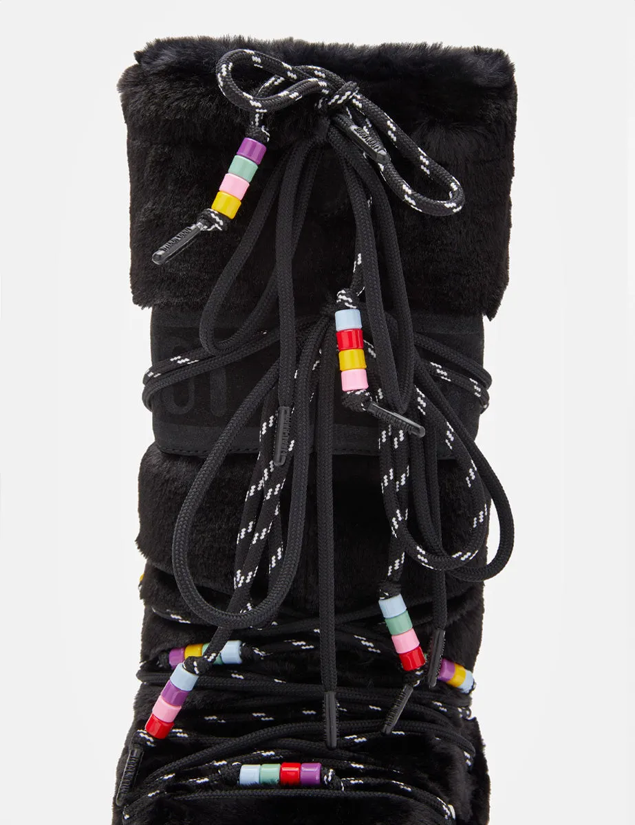 doposci faux fur beads nero
