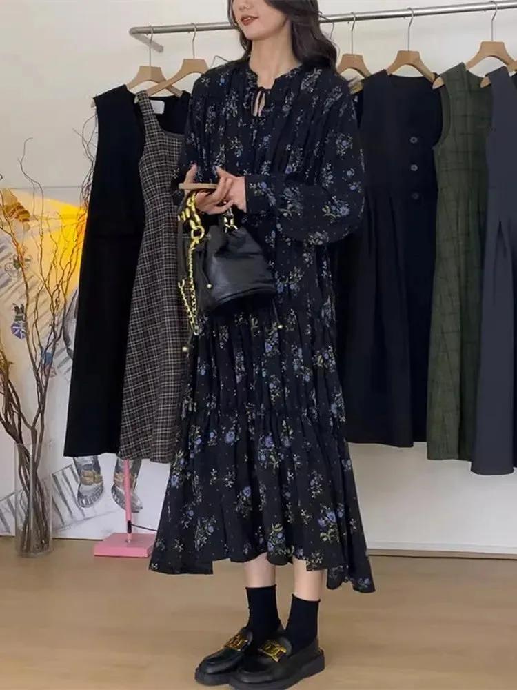 DressBetty - 2024 Cekcya Printed Loose Long Holiday Floral Dress