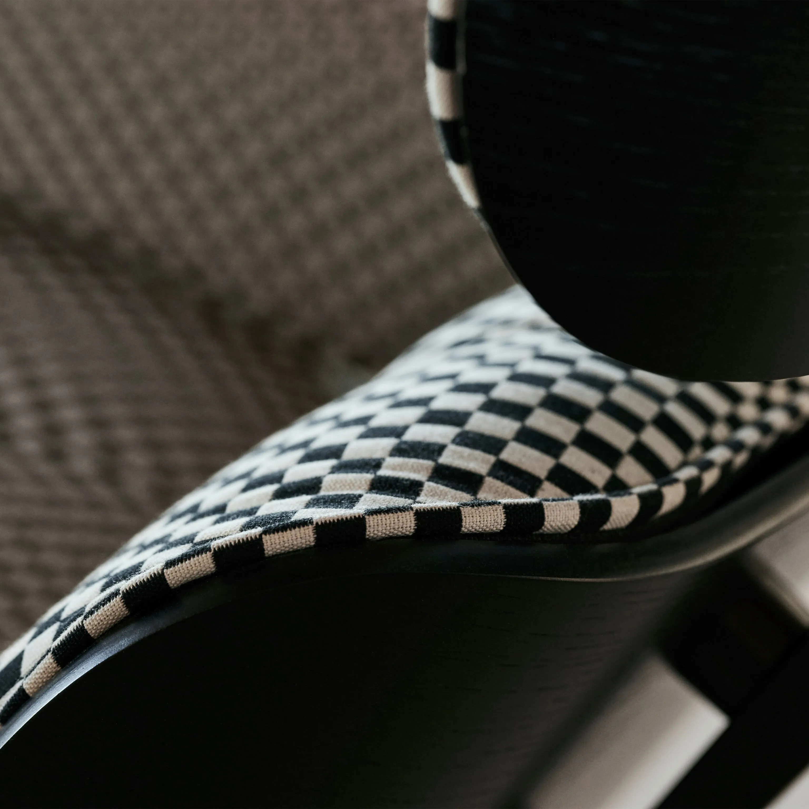 Eames® Lounge Chair and Ottoman from Herman Miller - Ebony/ Black & White Checker Fabric