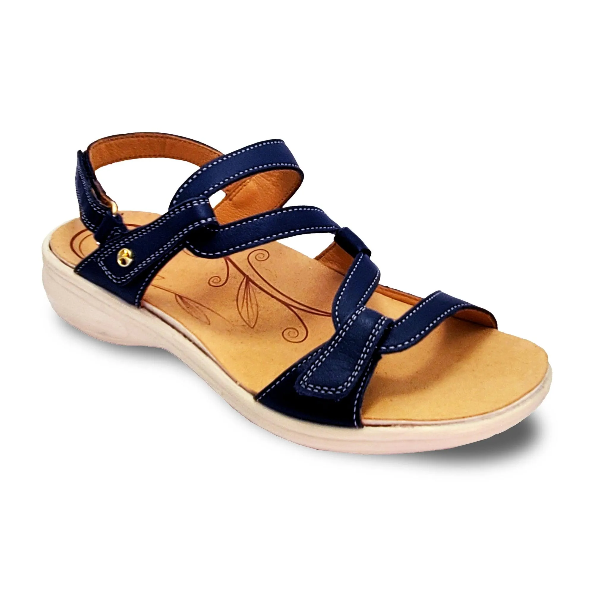 Emerald 3 Strap Leather Sandals - Classics