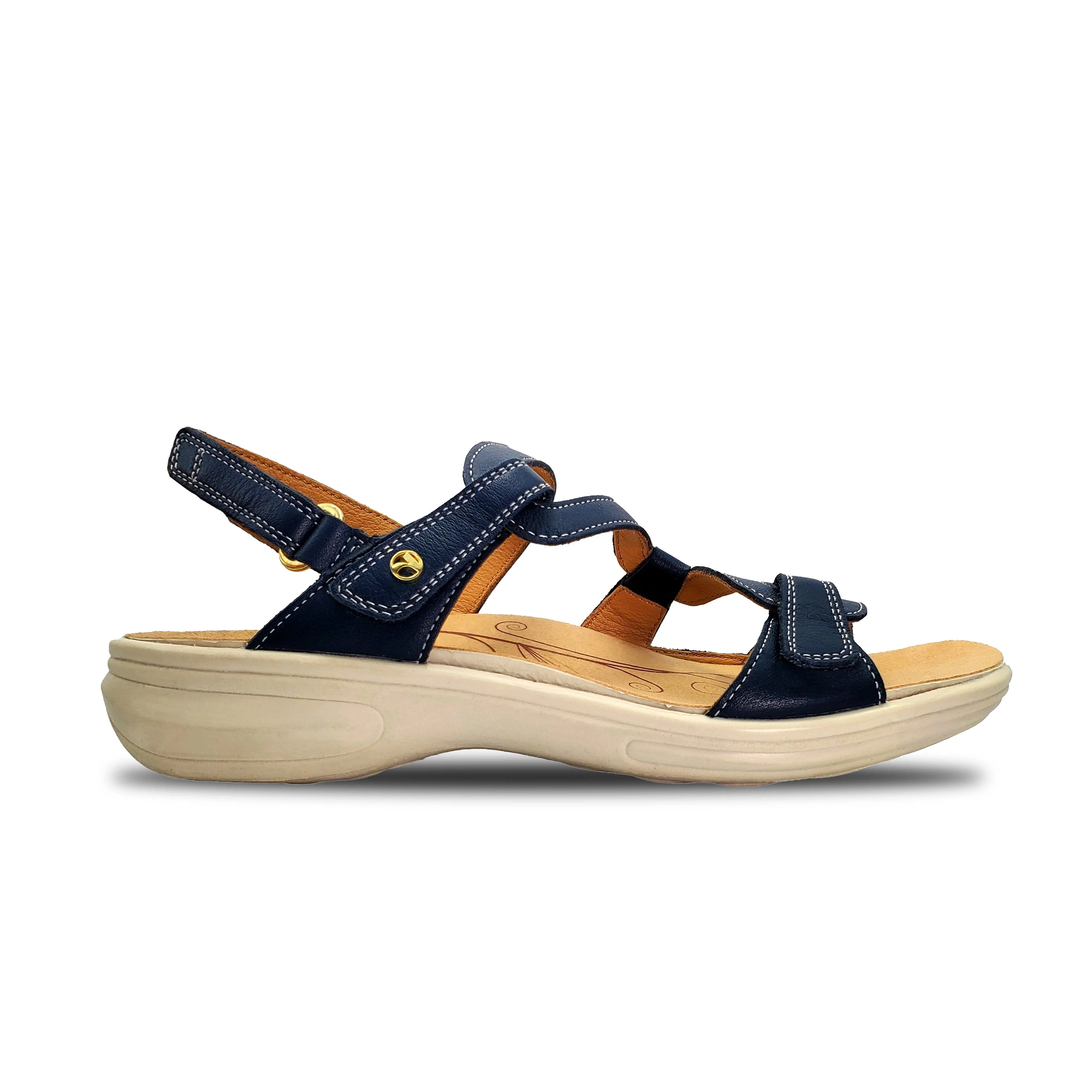 Emerald 3 Strap Leather Sandals - Classics