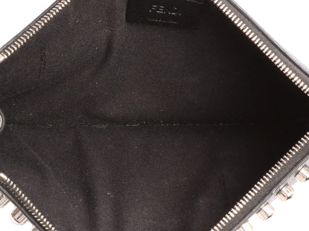 Fendi Black Studded Karlito Wristlet