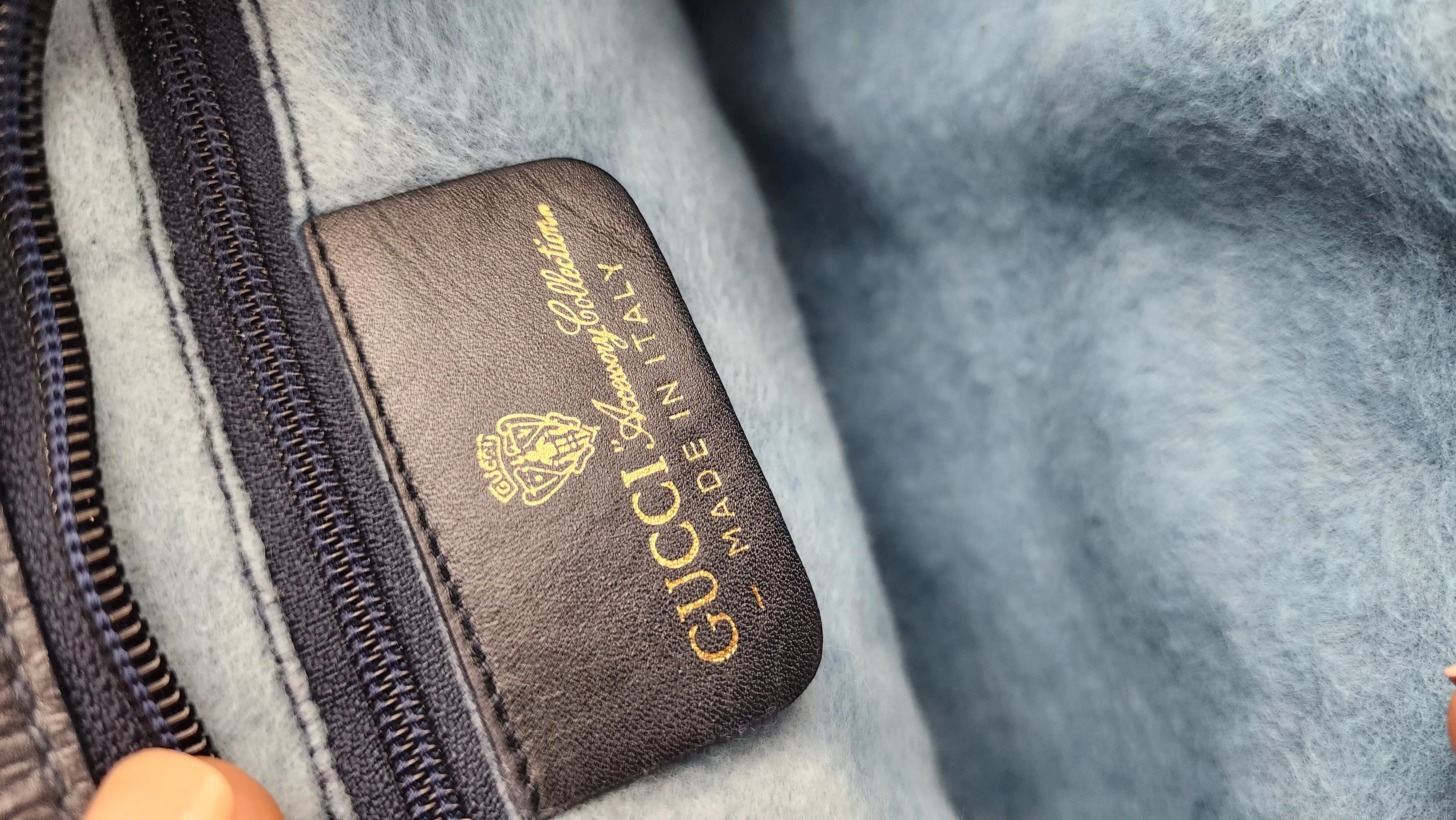Gucci Vintage Navy Blue Shoulder Bag