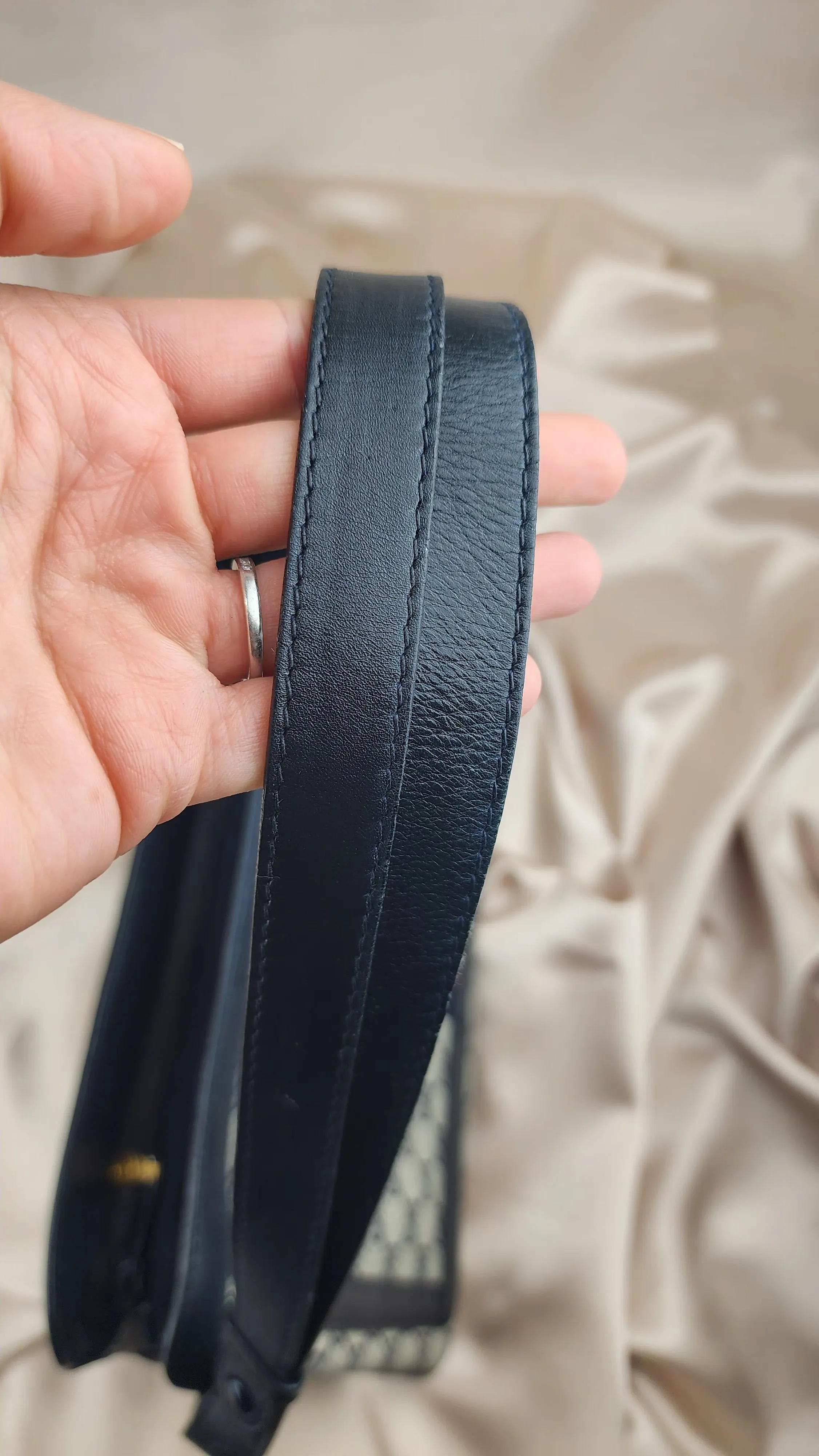 Gucci Vintage Navy Blue Shoulder Bag