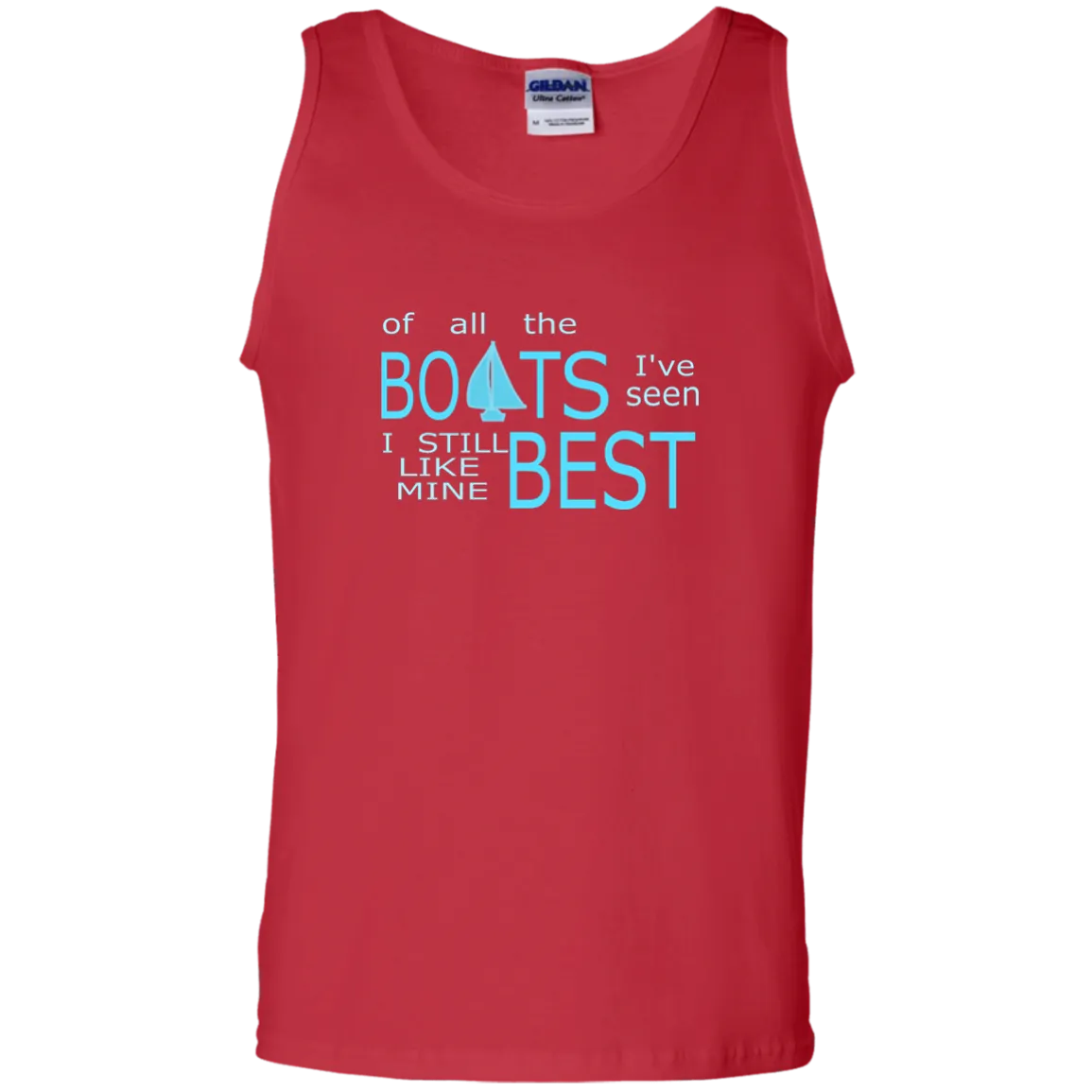 I Like My Boat Best 100% Cotton Tank Top
