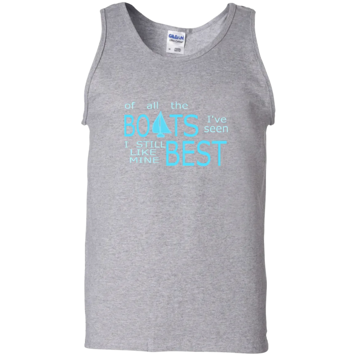 I Like My Boat Best 100% Cotton Tank Top