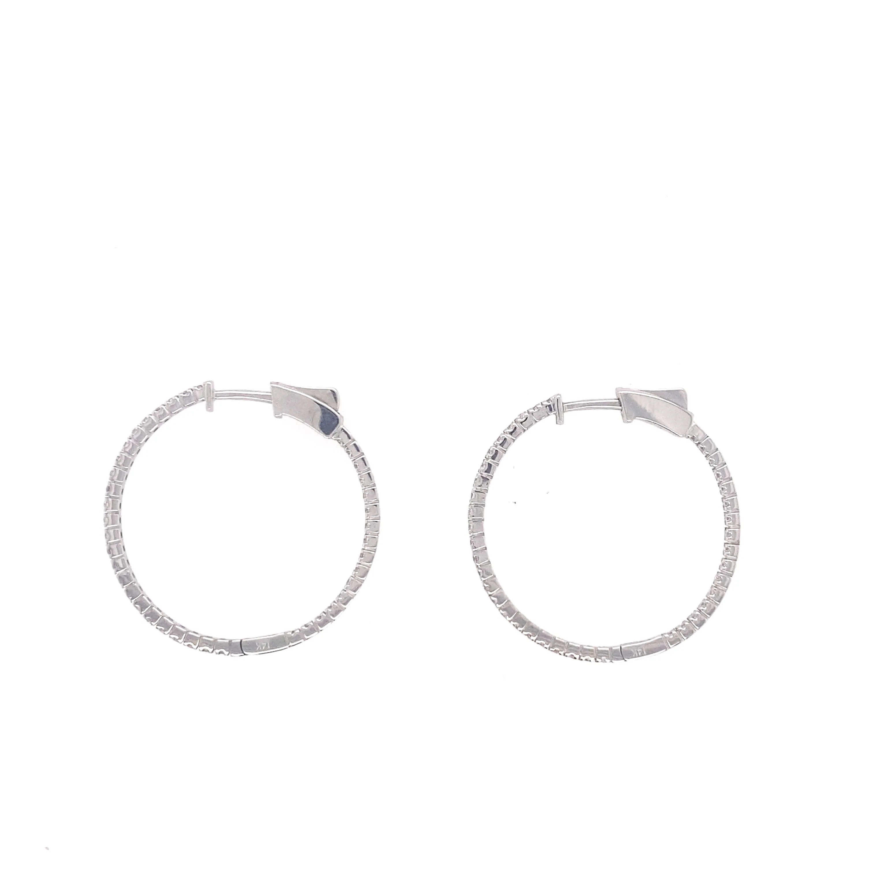 Inside/Outside Diamond Hoops