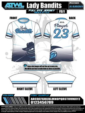 Lady Bandits Men's cut Jersey