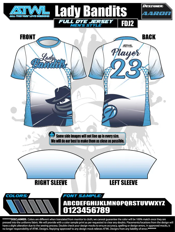 Lady Bandits Men's cut Jersey