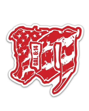 Mayhem M Sticker: Red   White