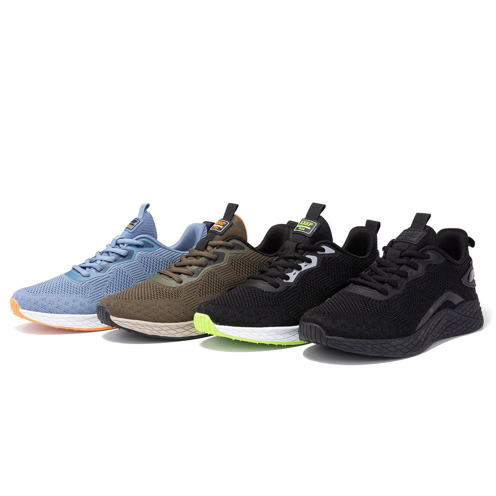 Men's Mesh Round Toe Lace-up Closure Patchwork Sports Sneakers