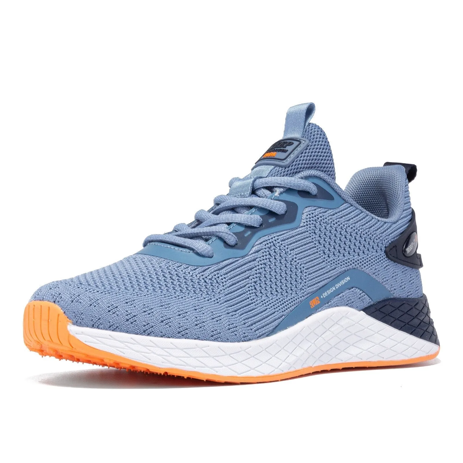 Men's Mesh Round Toe Lace-up Closure Patchwork Sports Sneakers