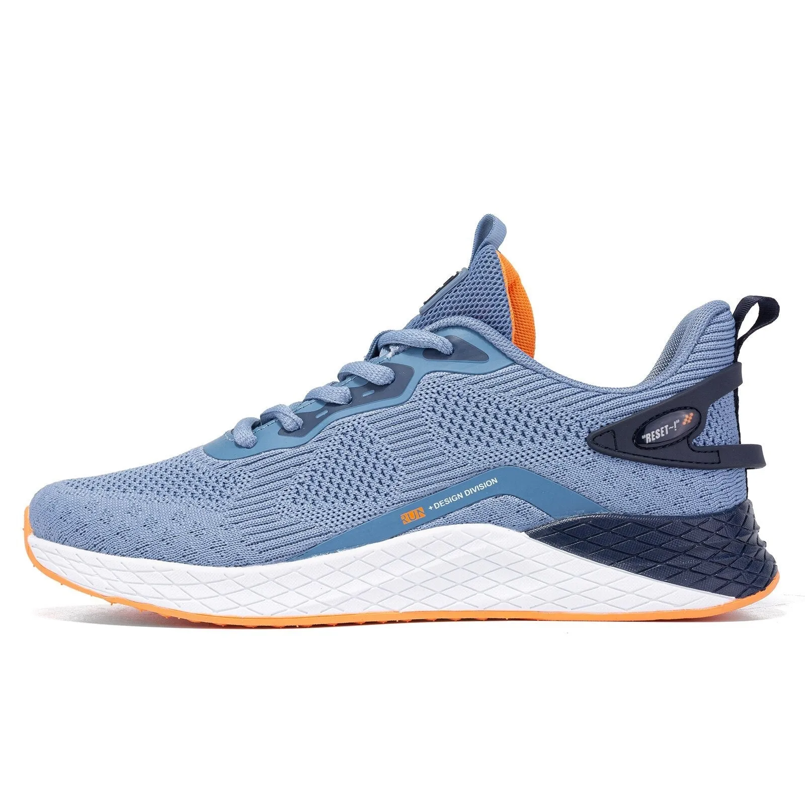 Men's Mesh Round Toe Lace-up Closure Patchwork Sports Sneakers