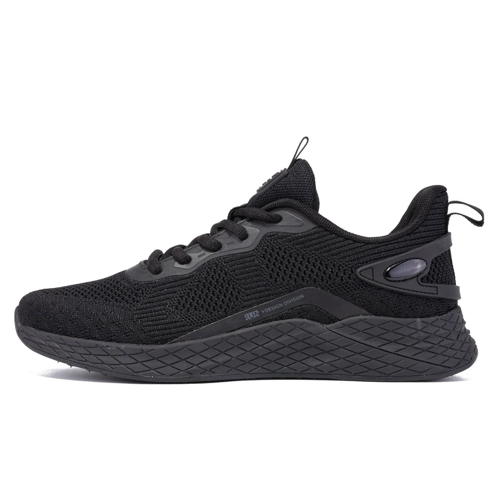 Men's Mesh Round Toe Lace-up Closure Patchwork Sports Sneakers