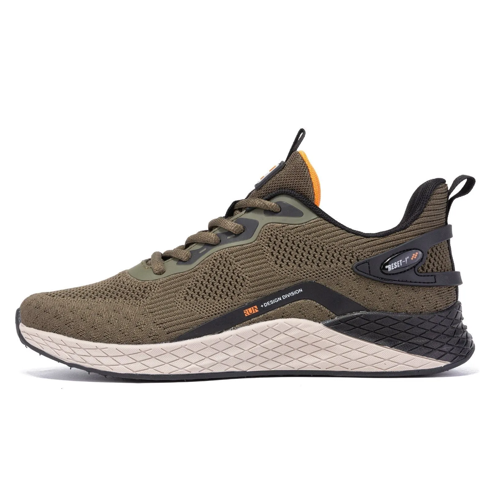 Men's Mesh Round Toe Lace-up Closure Patchwork Sports Sneakers