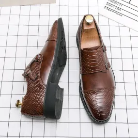 Men's Microfiber Pointed Toe Slip-On Closure Formal Wear Shoes