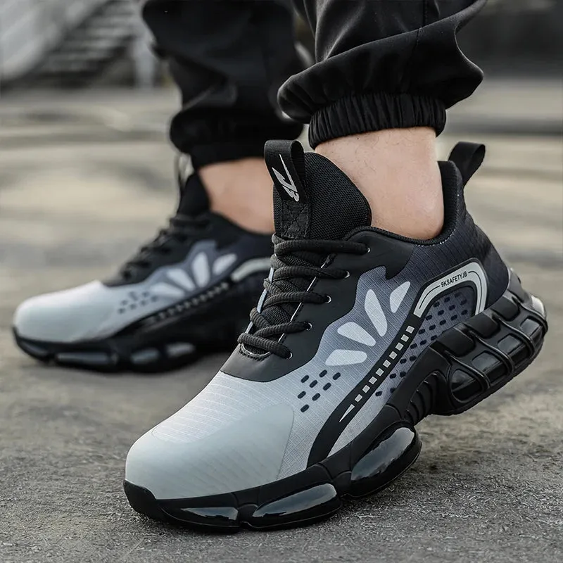 Men's Work Safety Shoes Anti Smashing Anti-puncture Protective Steel Toe Indestructible Work Sneakers Boots