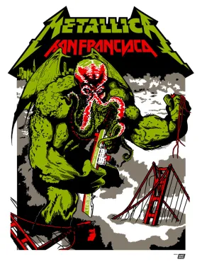 Metallica 2017 Outside Lands  San Francisco, CA Poster - Tour Edition of 70