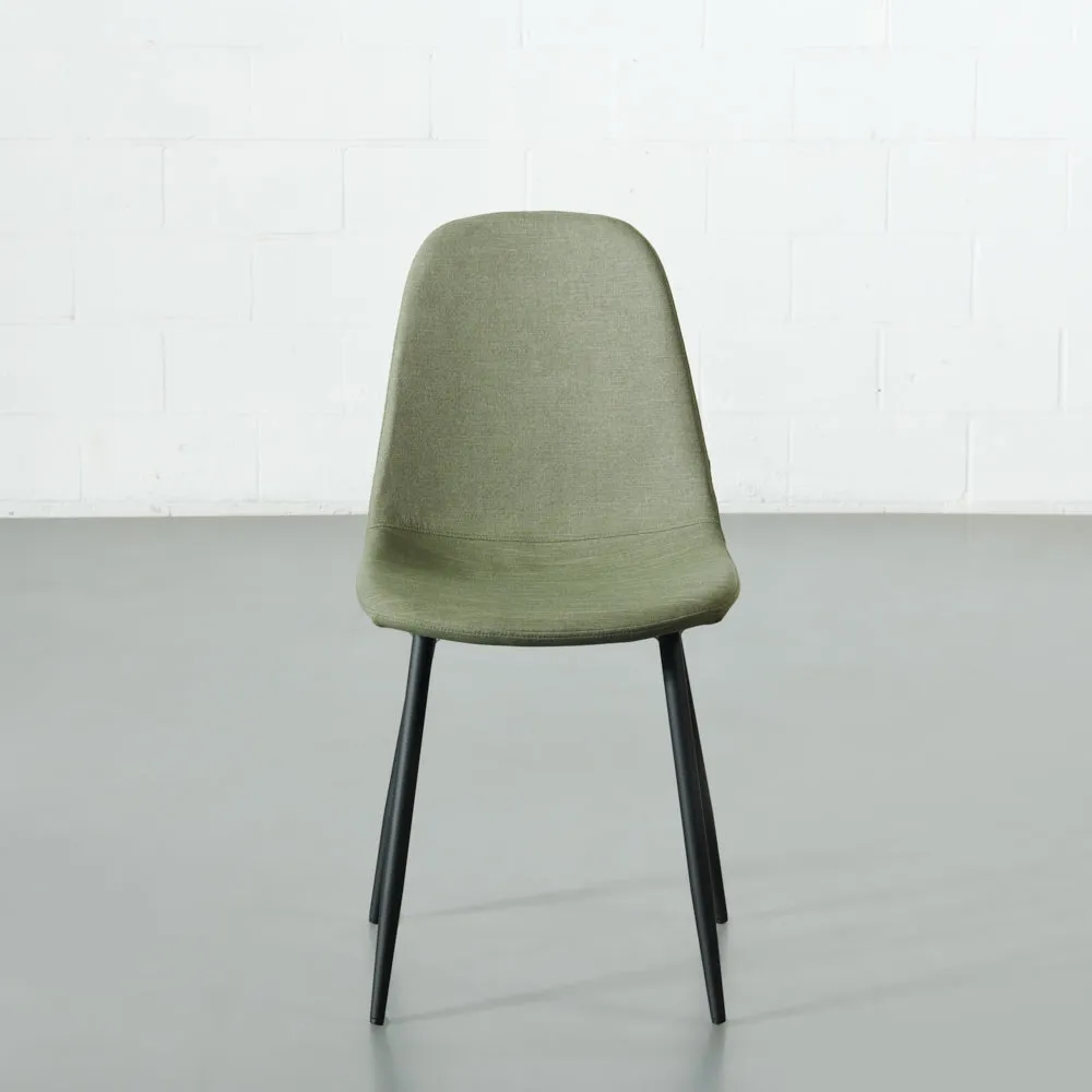 MILAN - Green Fabric Dining Chair