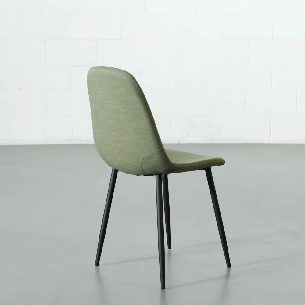 MILAN - Green Fabric Dining Chair
