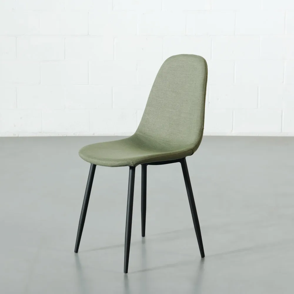 MILAN - Green Fabric Dining Chair